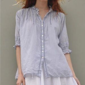 JP and Mattie Alessandra Blouse in Cornflower, Small